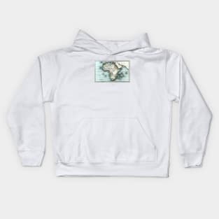 1830 Map of Africa Kids Hoodie